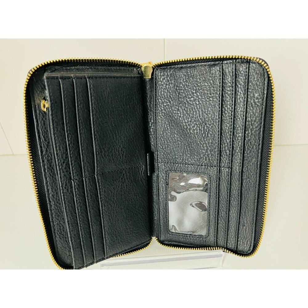 Steve Madden faux black leather zip around wallet - Picture 7 of 10